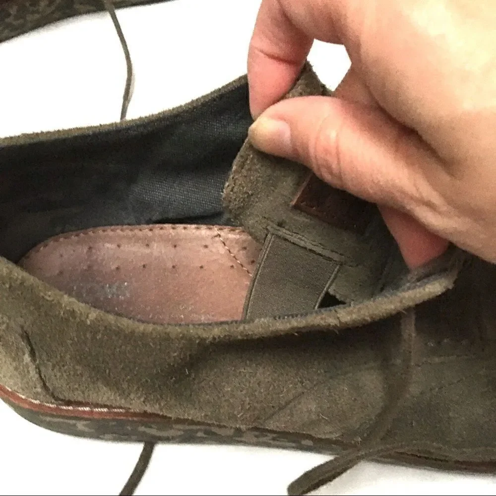 Toms camo wing tip suede oxford loafers 12‎
